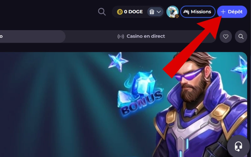 Allez sur la page de dépôt