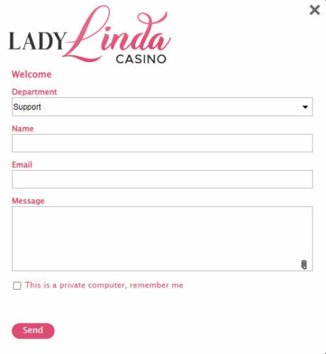 capture d'écran live chat lady linda casino