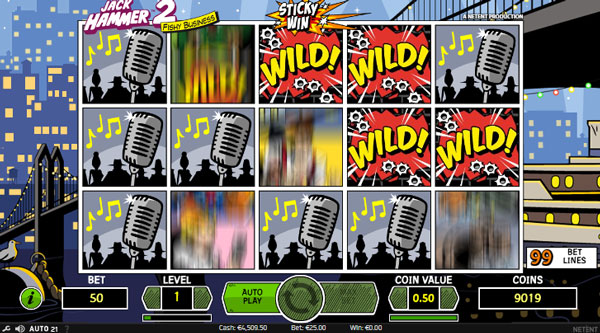 capture d'écran bonus sticky slot jack hammer 2
