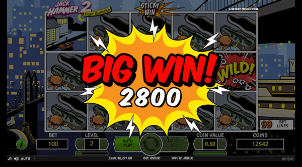 capture d'écran gains slot jack hammer 2