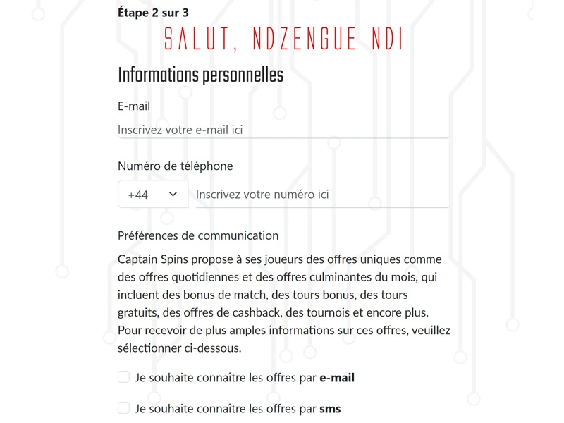 Formulaire de contact