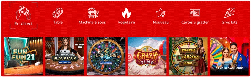 capture d'écran jeux live captain spins casino