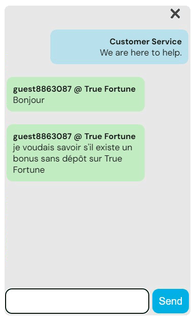 live chat true fortune casino