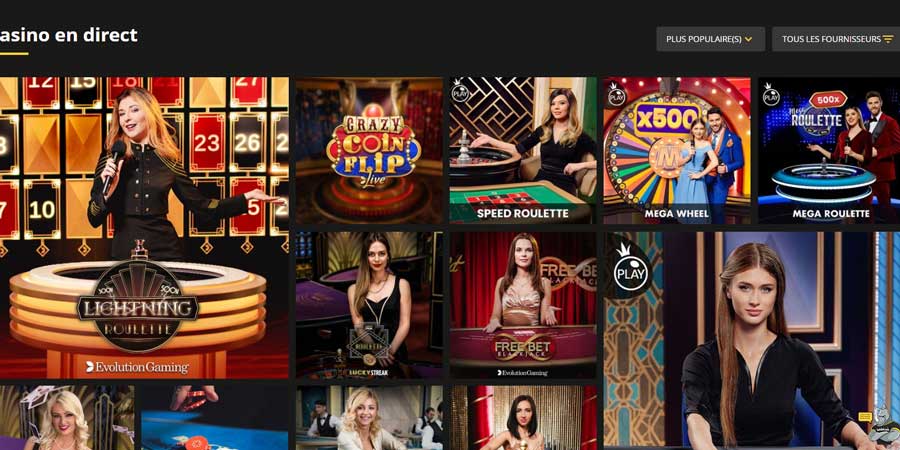 capture d'écran des jeux casino en direct de betobet casino