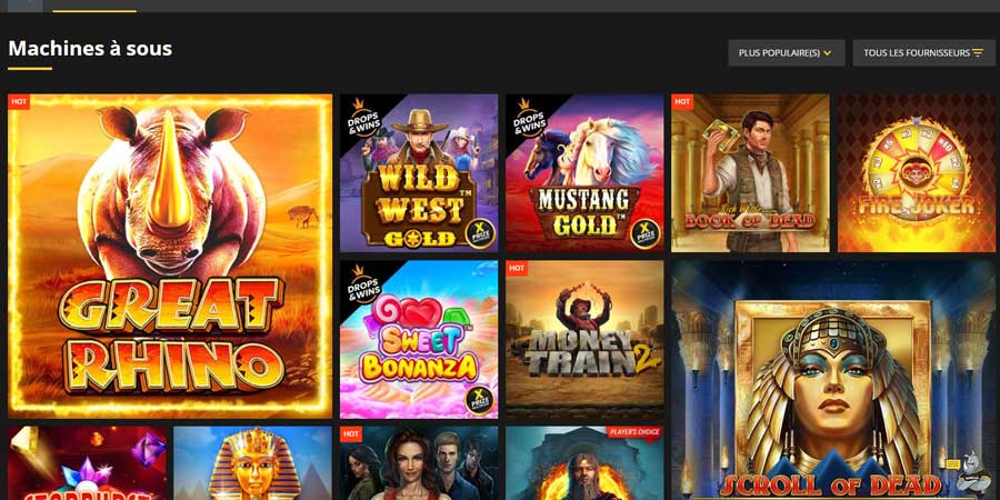 capture d'écran des jeux machines a sous de betobet casino