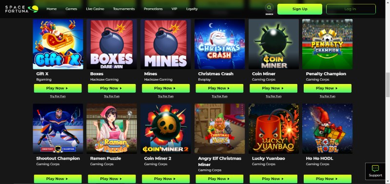 capture d'écran mini jeu coin miner space fortuna