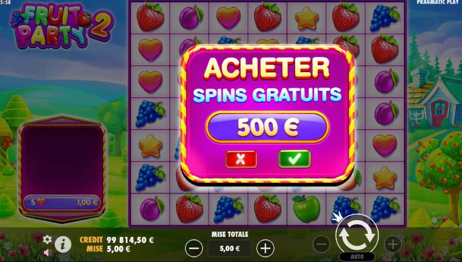 achat de free spins #2 fruit party 2