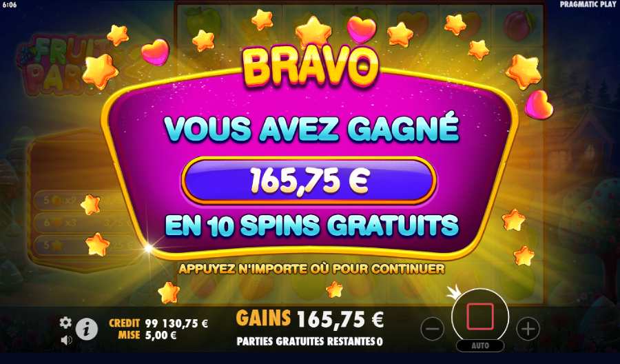 achat de free spins #2 fruit party 2