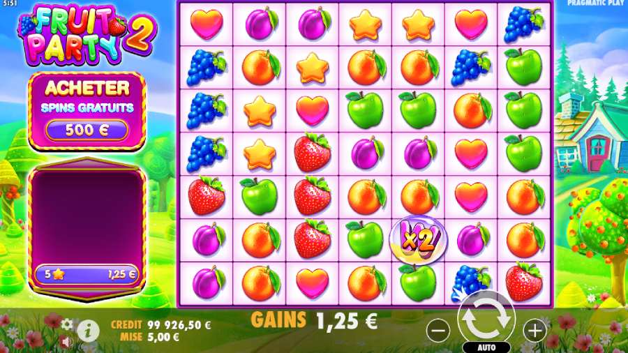 multiplicateur wild aléatoire fruit party 2