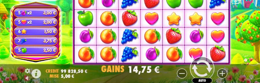 tableau des gains fruit party 2