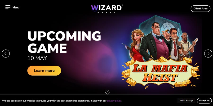 capture d'écran d'accueil wizard games