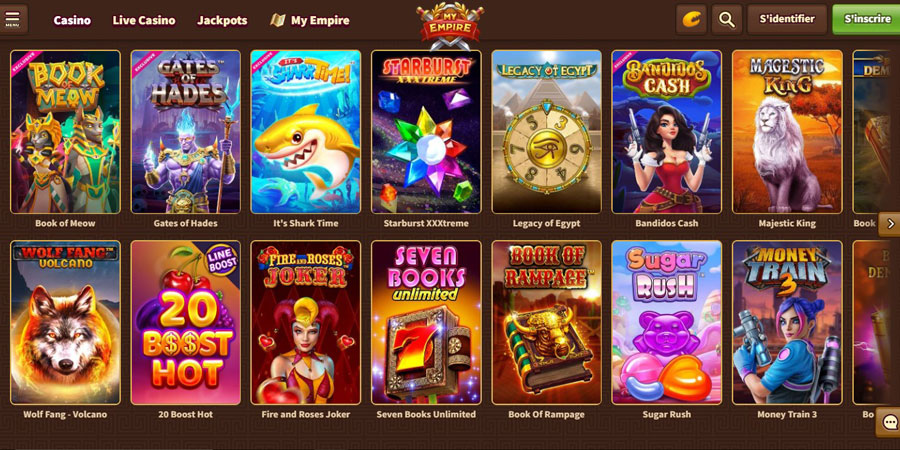 capture d'écran jeux my empire casino