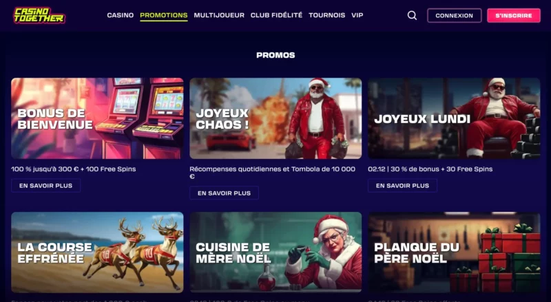 Page promotions de Casino Together