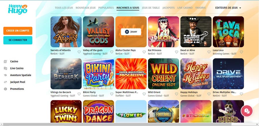 capture d'écran slots happy hugo