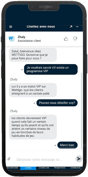 live chat wettigo casino