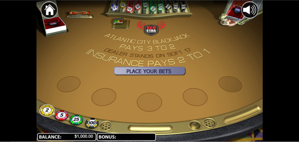 capture d'écran jeu atlantic city blackjack