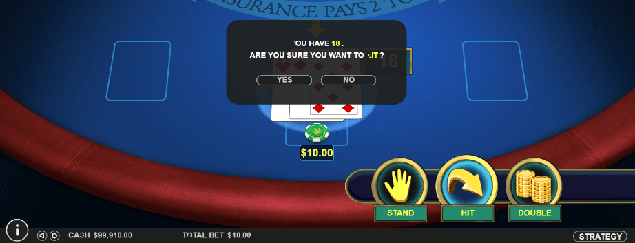 cliquer stand american blackjack