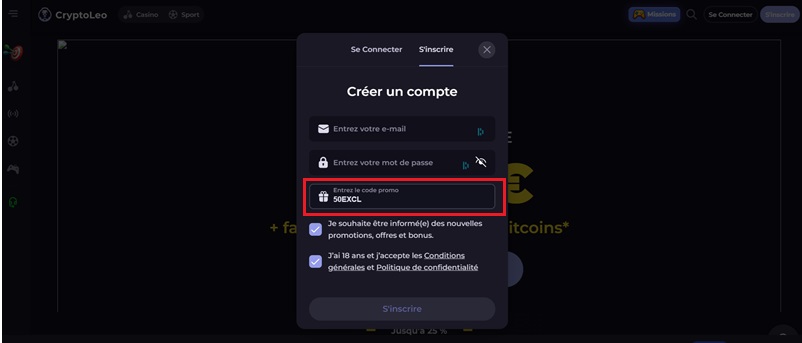 cryptoleo code promo