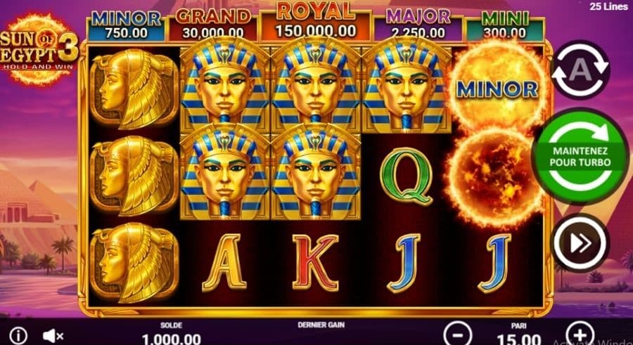 bienvenue machine a sous sun of egypt 3