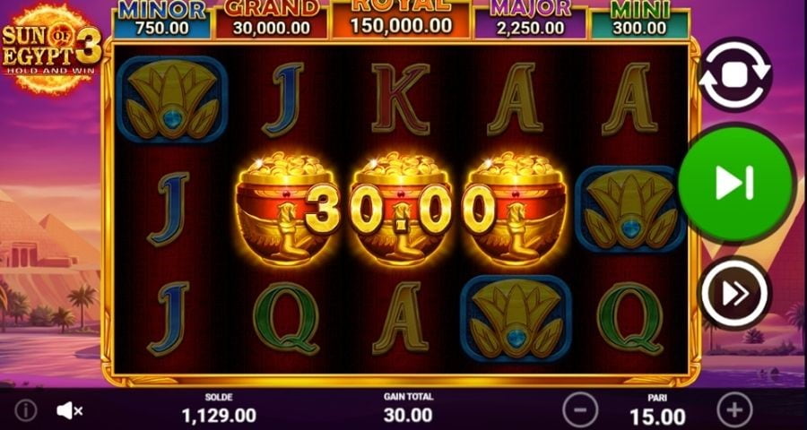 bonus 1 machine a sous sun of egypt 3