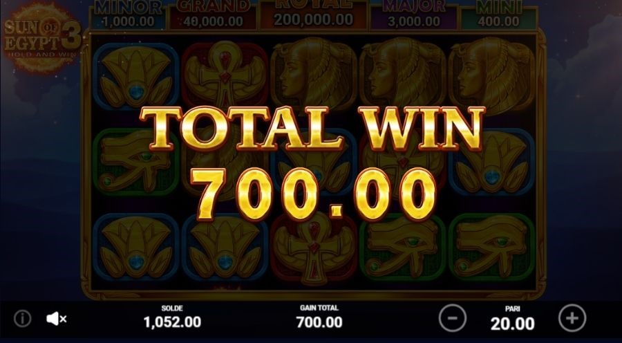 bonus 9 machine a sous sun of egypt 3