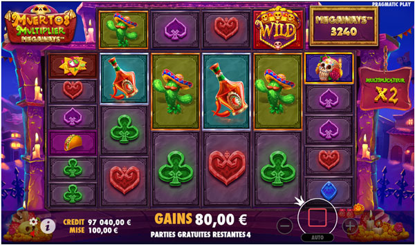 capture d'écran bonus free spin slot muertos multiplier 1