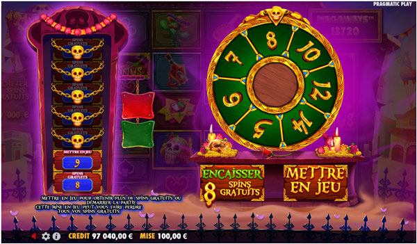 capture d'écran bonus free spin slot muertos multiplier
