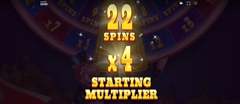 capture d'écran free spins piggy riches megaways