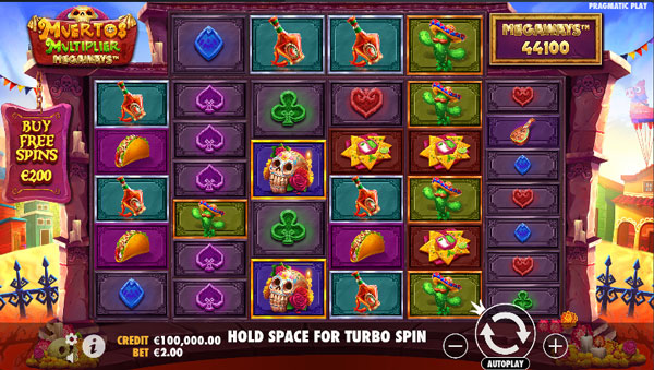 capture d'écran slot muertos multiplier