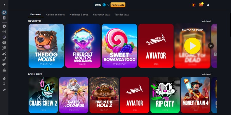 capture d'écran jeux instant casino