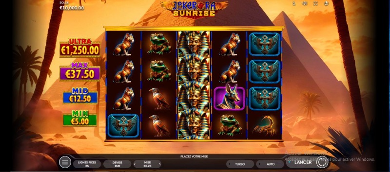capture d'écran slot joker ra sunrise
