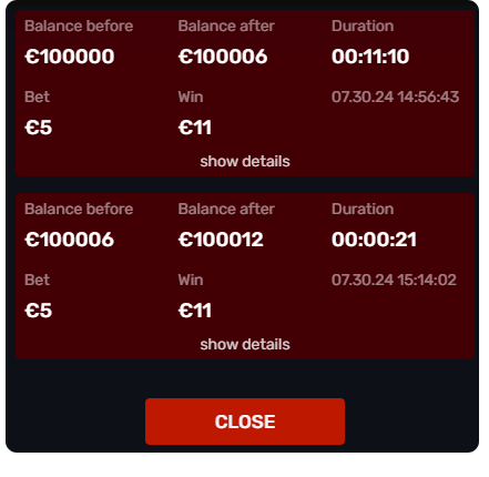 capture d'écran balance mini jeu lucky yuambo
