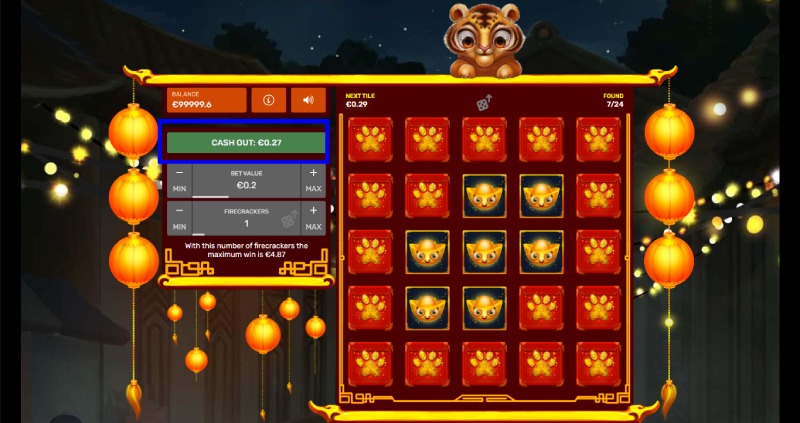 capture d'écran cashout mini jeu lucky yuambo