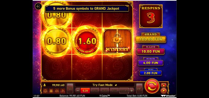 capture d'écran slot 9coins
