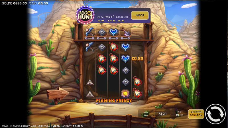 capture d'écran slot flaming frenzy