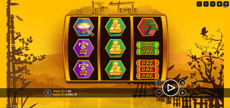 capture d'écran slot the lost temple