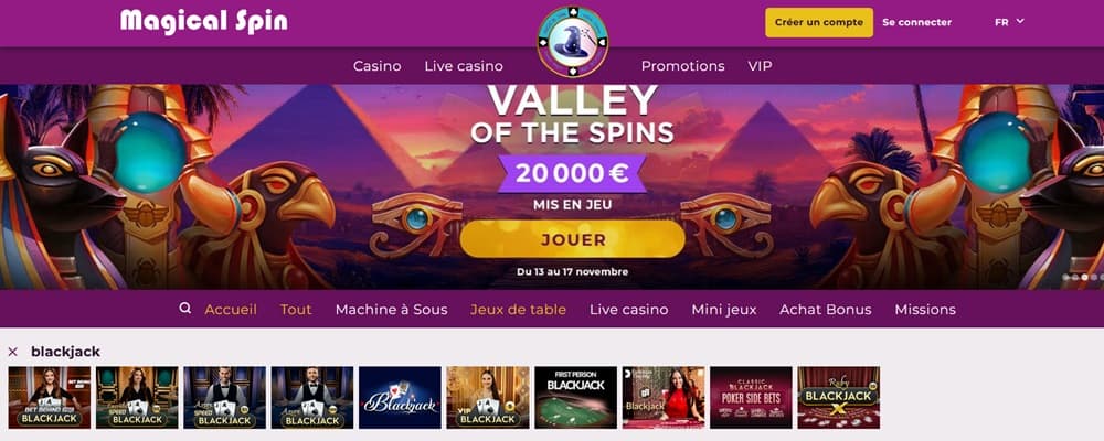 jouer-au-blackjack-sur-magical-spin