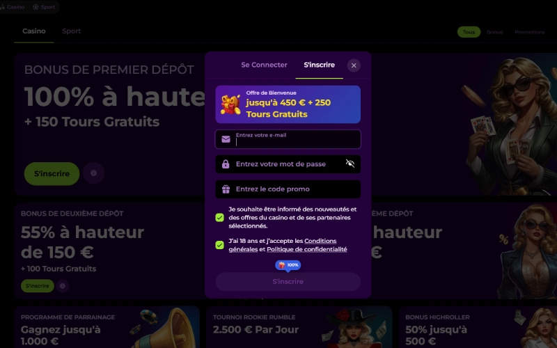 Entrez vos information de contact