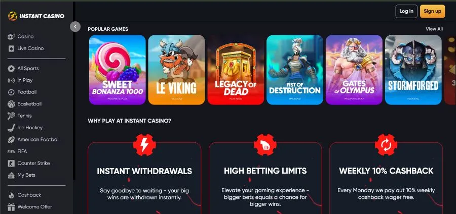 Instant casino sans vérification kyc