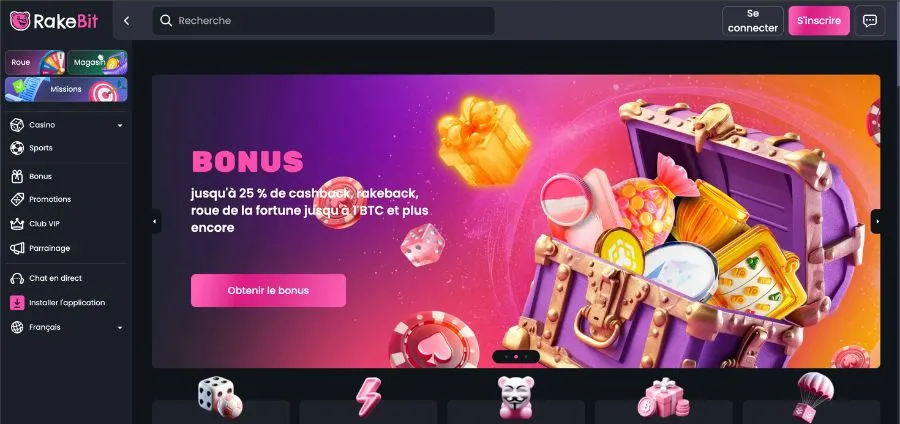 rakebit casino sans vérification